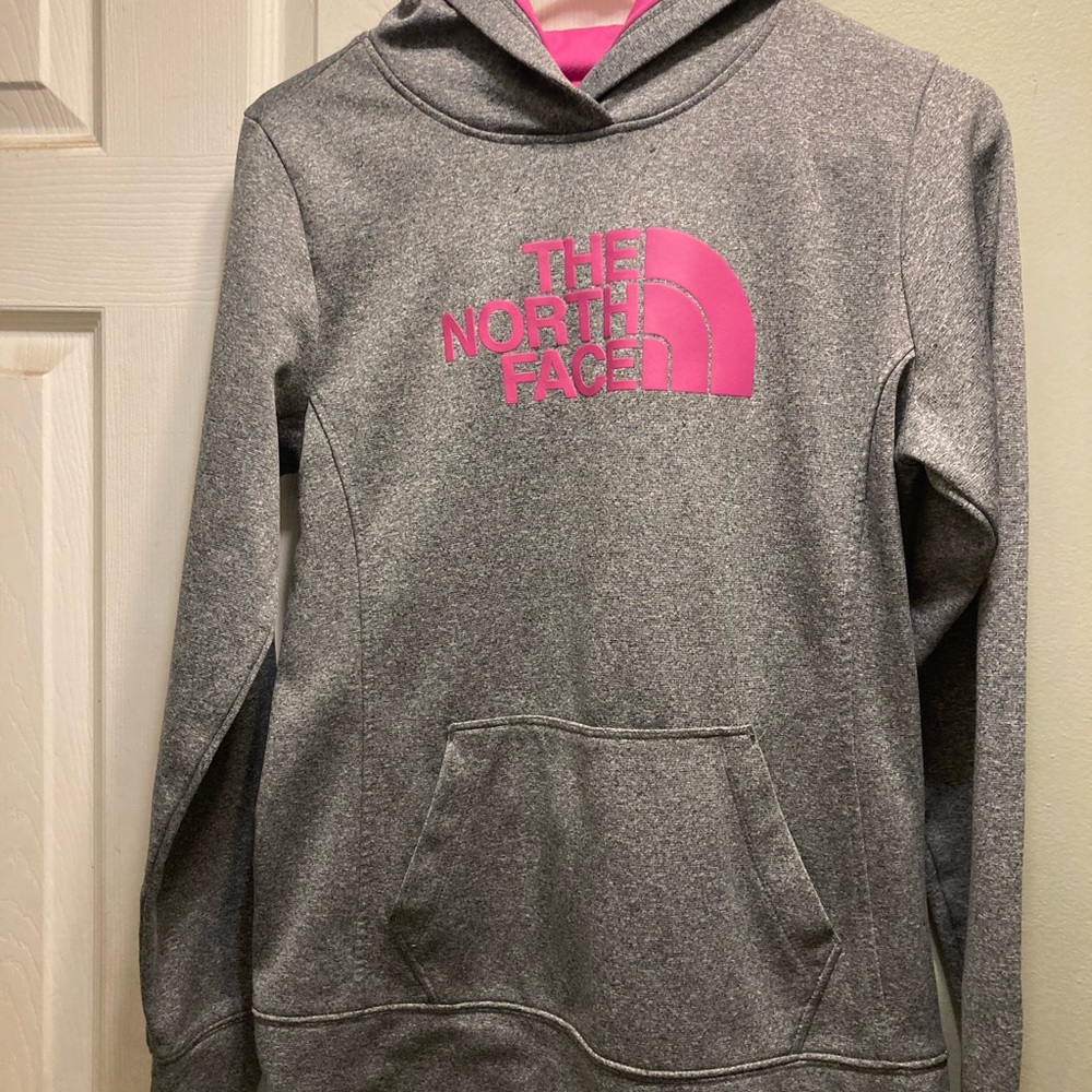 The North Face Pink and Gray Women's Hoodie M